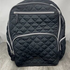 Vera Bradley Quilted Black Backpack